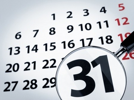 calendar with 31 circled