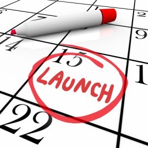 Launch circled on calendar