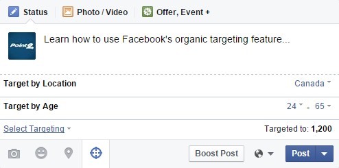Facebook organic targeting 4