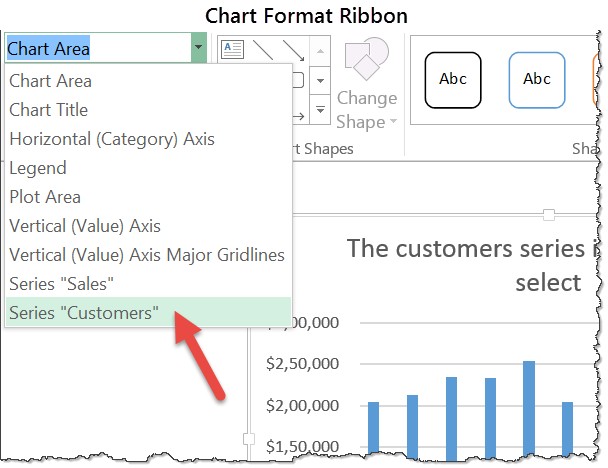 using-chart-format-ribbon-to-select-items