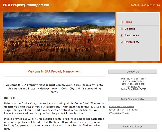 ERA Property Management Point2 Agent Rental Website