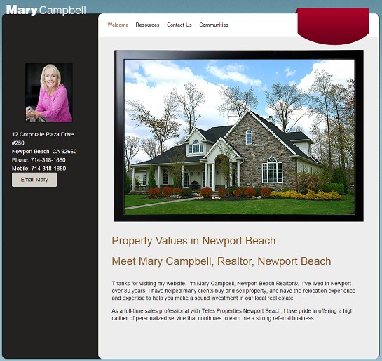 Mary Campbell Point2 Agent Website Newport Beach Real Estate