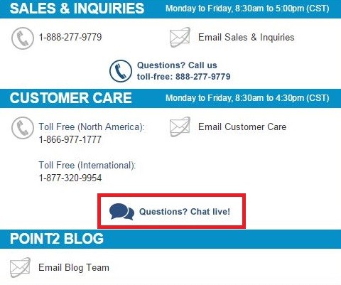 live chat Point contact us