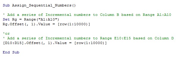 001 Sequential Numbers