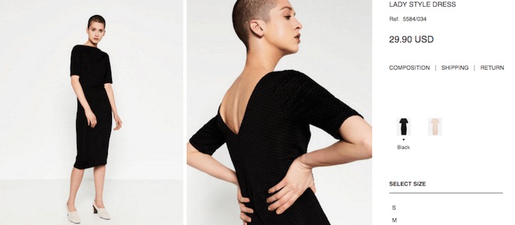 pixelz-product-photography-zara-black-dress-grey-background