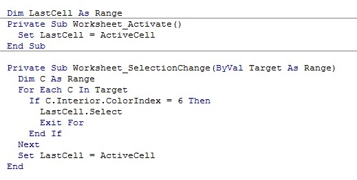 003. Stop Cell Change by Color_Code