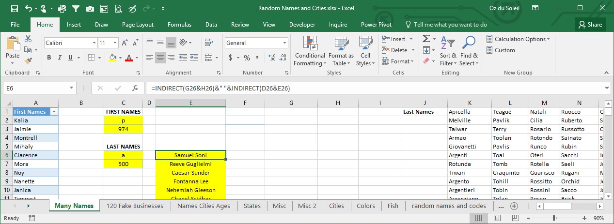 pinned names workbook