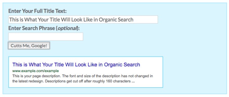 Moz Title Testing Tool