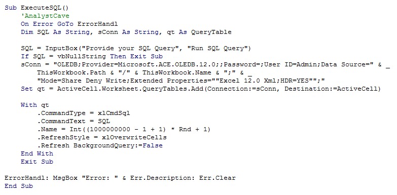 MS Query