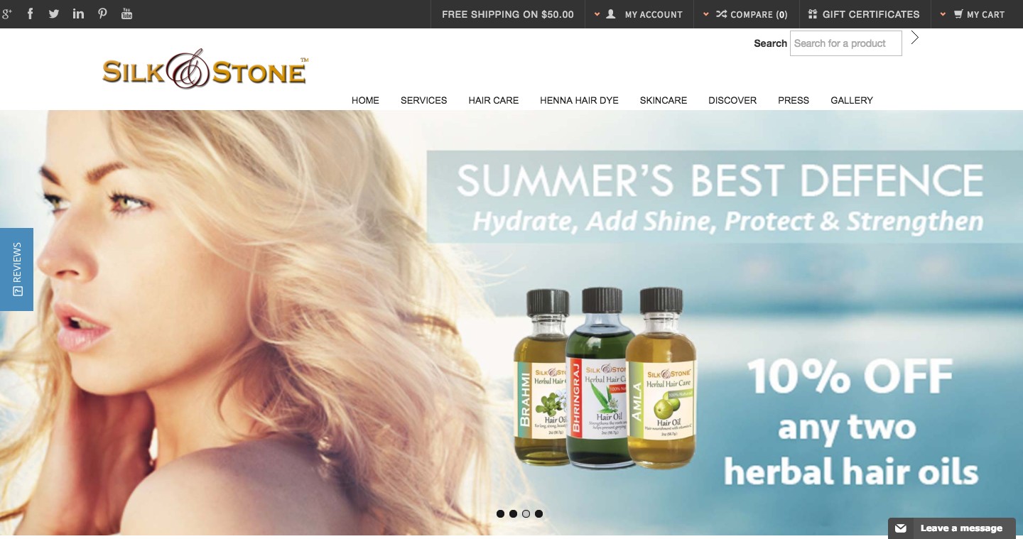 Silk Stone – Providing SPA Services and complete Skin Care Products