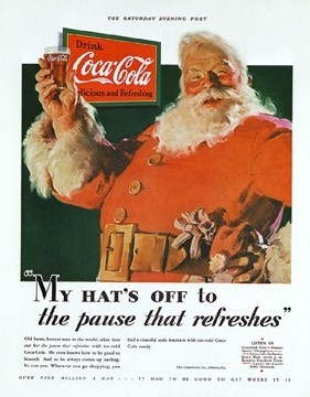 did coca cola invent santa?