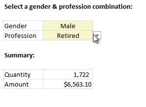 Use GETPIVOTDATA to show info from pivots