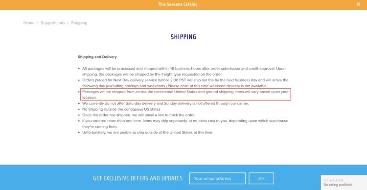 ecommerce big data shipping