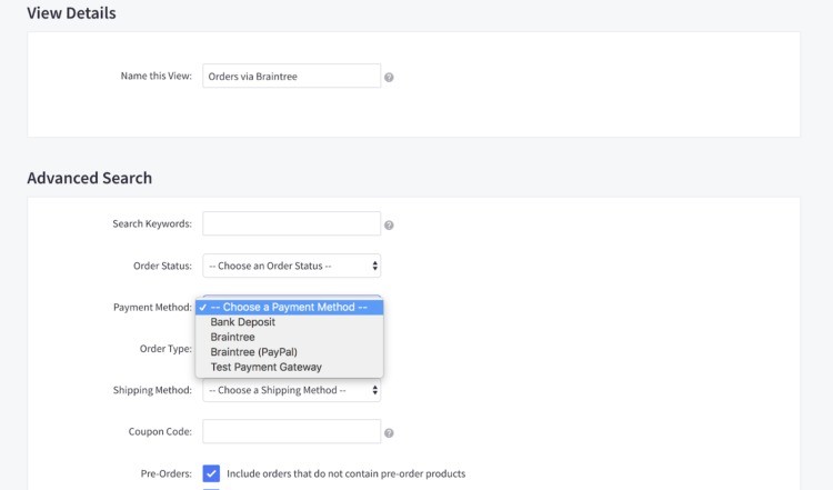 Payment Method Tracking