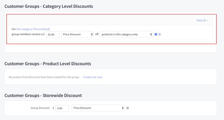 BigCommerce group discounts